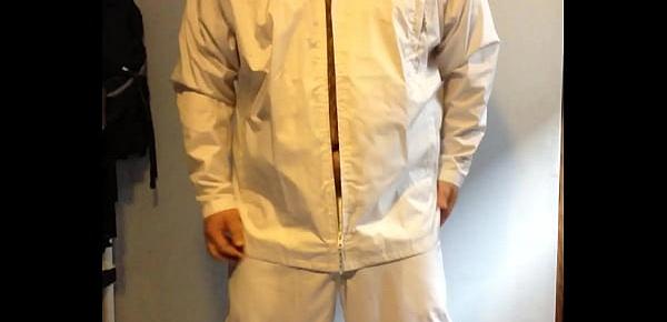 White Nike wind suit